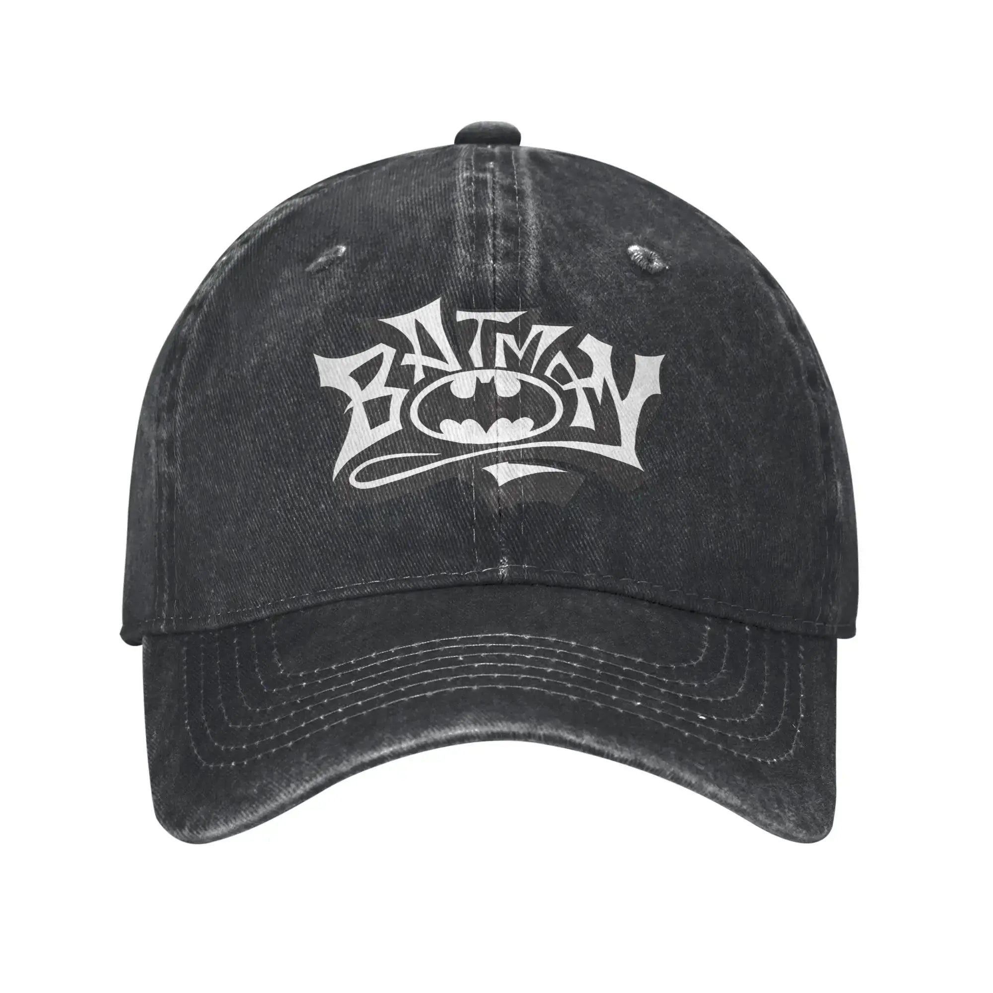 LYVIO Batman Symbol Distressed Washed Baseball Cap