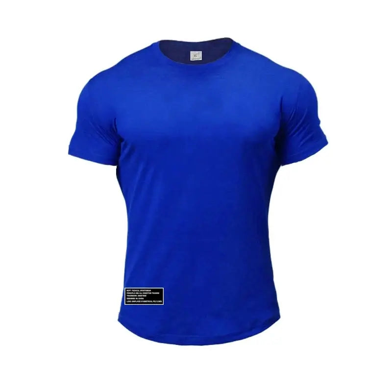 LYVIO Men's Slim Fit Cotton Running Gym Short Sleeve T-Shirt