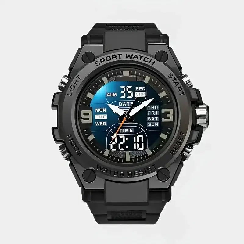 LYVIO Men's Digital Sports Watch with Alarm Date and Alloy Case