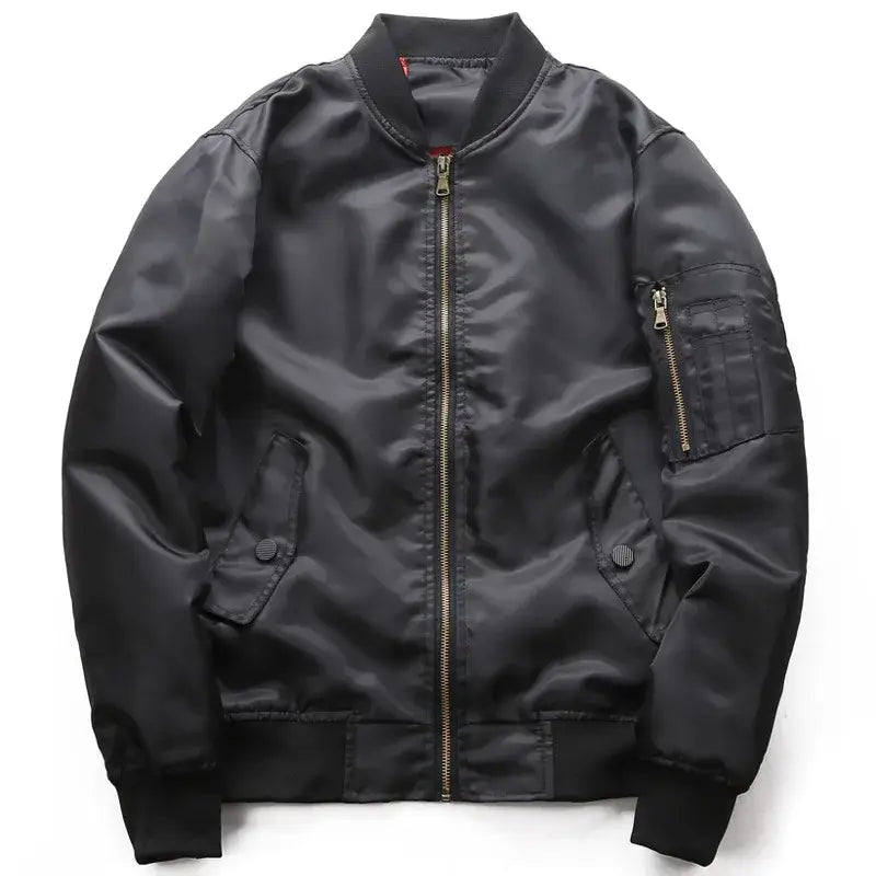 LYVIO Men's Army Green Tactical Pilot Bomber Jacket