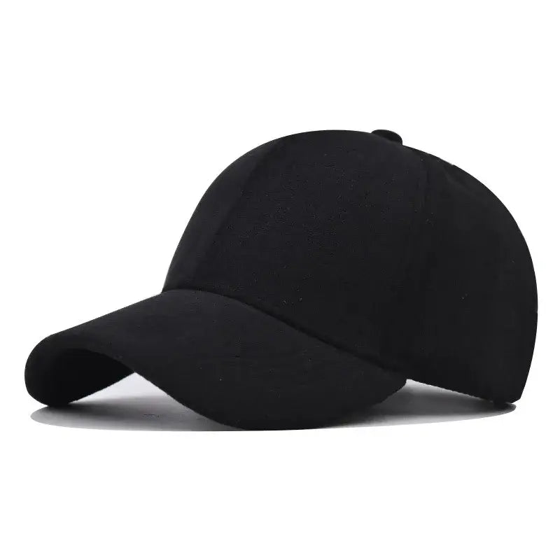 LYVIO Classic Solid Black Baseball Cap for Men