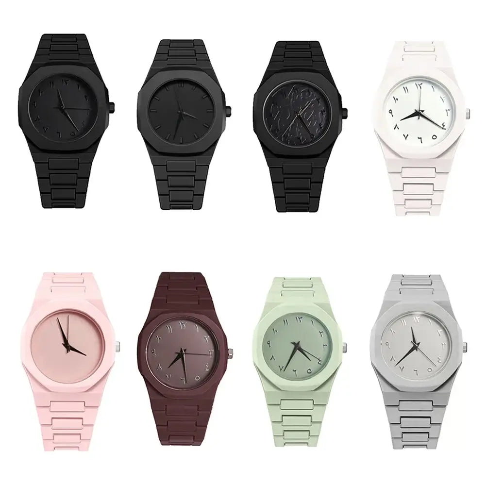 LYVIO Modern All-Black Arabic Digital Men's Quartz Sports Watch