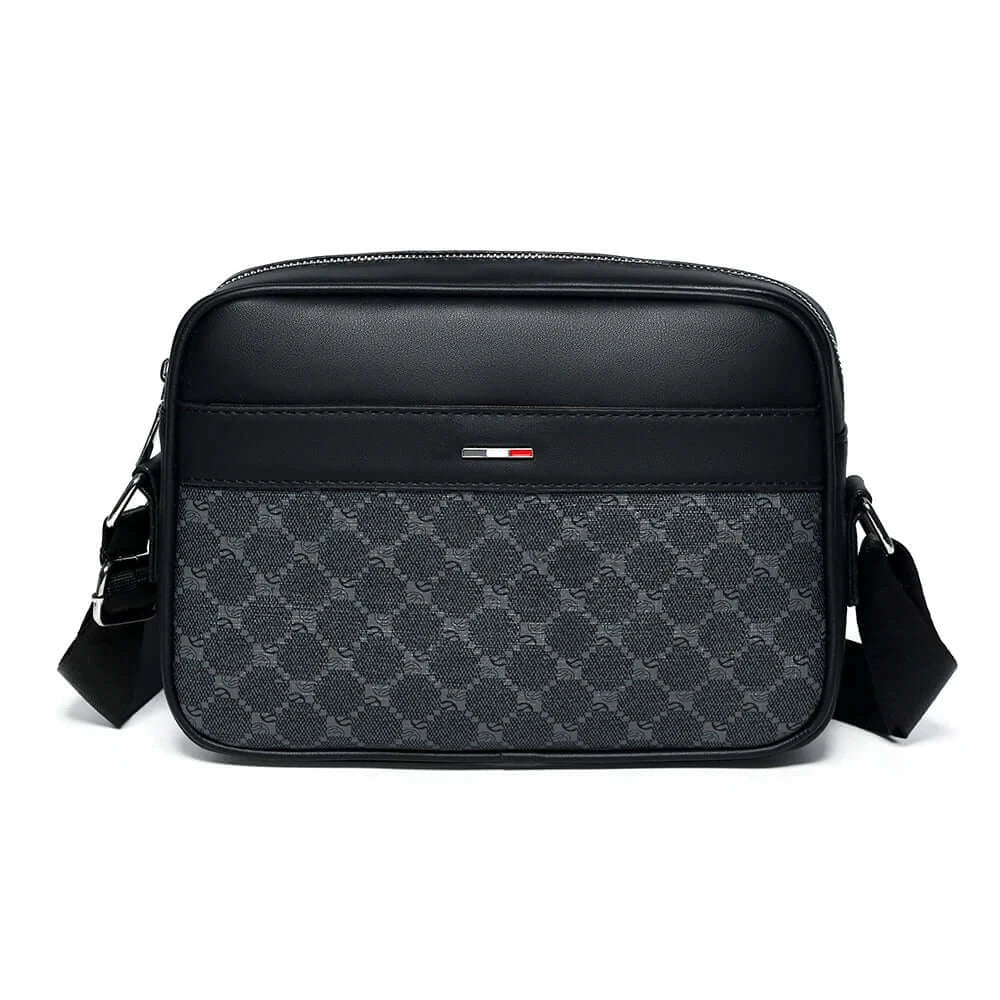 LYVIO Designer Leather Crossbody Messenger Bag for Men