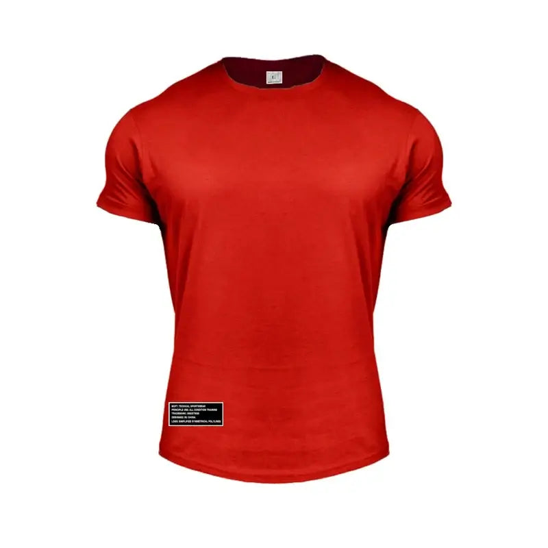 LYVIO Men's Slim Fit Cotton Running Gym Short Sleeve T-Shirt