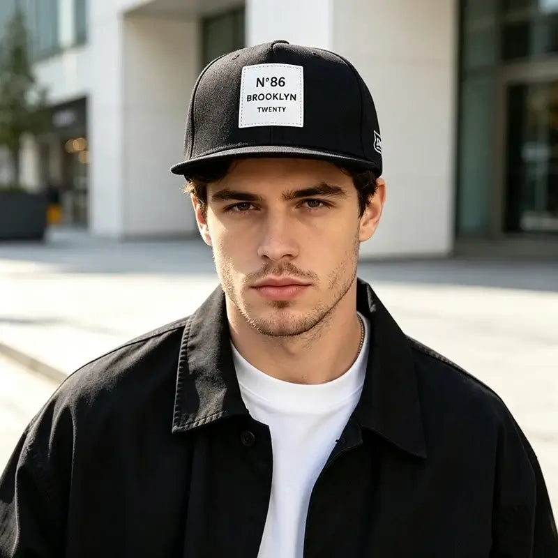 LYVIO Flat Brim Snapback Hat Adjustable Unisex Hip Hop Cap