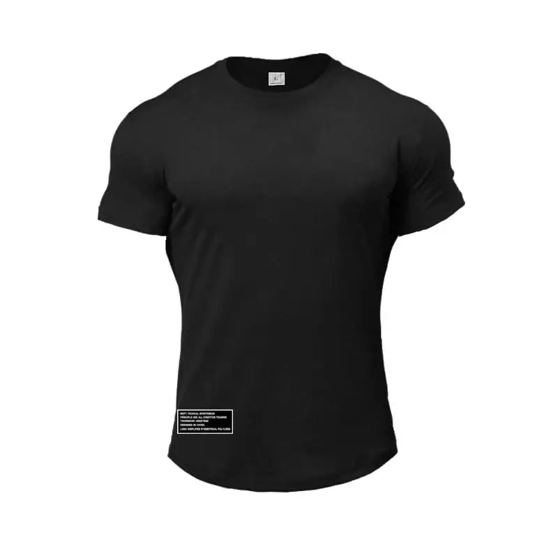 LYVIO Men's Slim Fit Cotton Running Gym Short Sleeve T-Shirt