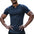 LYVIO Men's Slim Fit V-Neck Longline Arc Hem T-Shirt