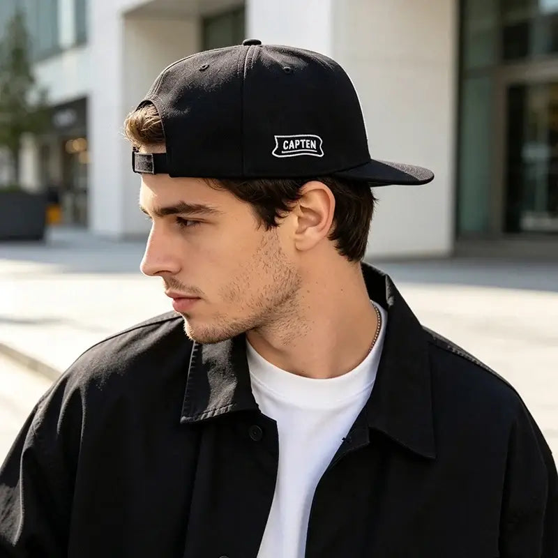 LYVIO Flat Brim Snapback Hat Adjustable Unisex Hip Hop Cap