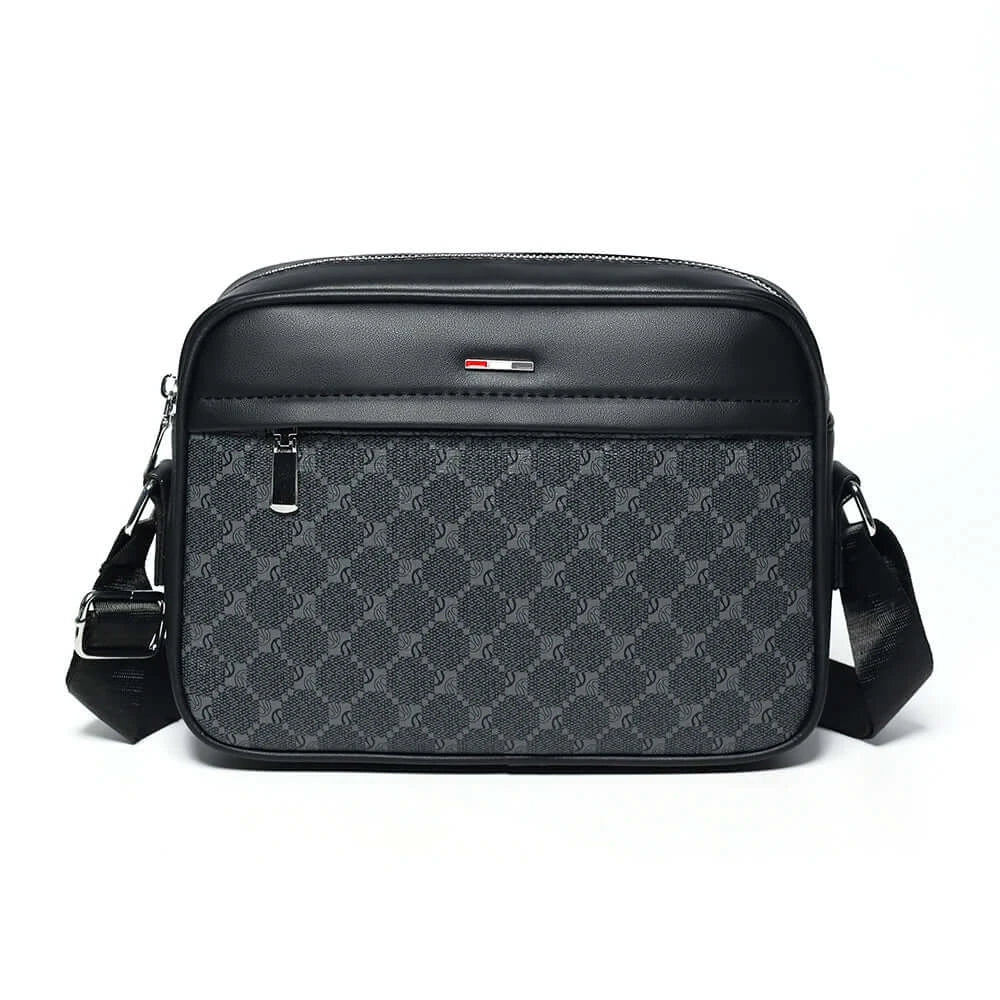 LYVIO Designer Leather Crossbody Messenger Bag for Men