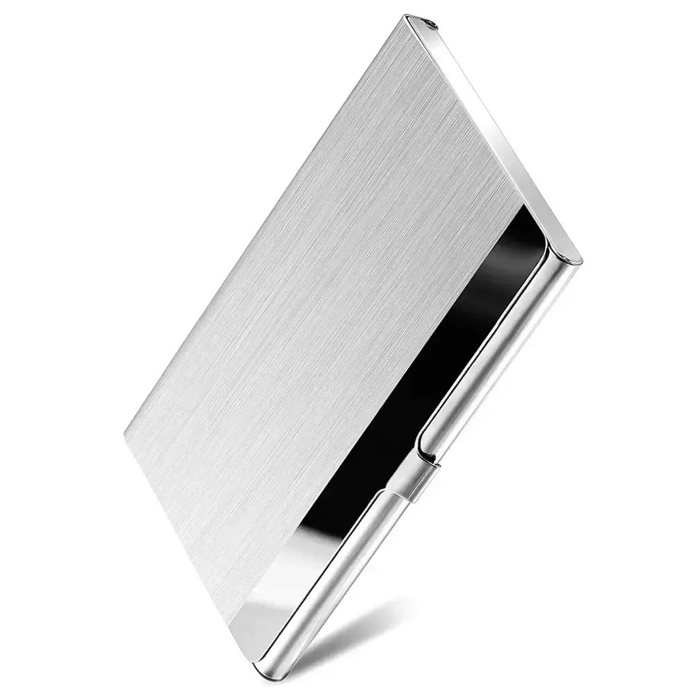 LYVIO Ultra Thin Silver Stainless Steel Business Card Holder