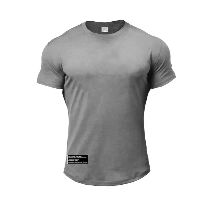 LYVIO Men's Slim Fit Cotton Running Gym Short Sleeve T-Shirt