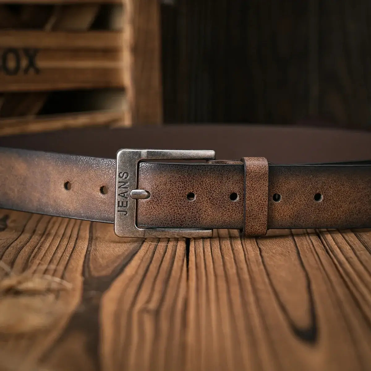 LYVIO Men's Women's Retro Western PU Leather Metal Buckle Belt