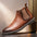 LYVIO Men's Luxury Leather British Style Chelsea Ankle Boots