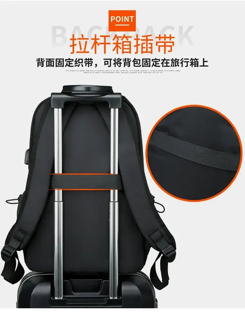LYVIO Men's Oxford Cloth Business Computer Travel Backpack