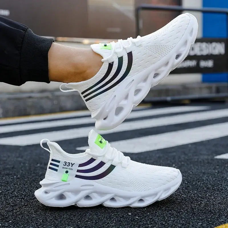LYVIO Men's Breathable Lightweight Casual Sport Running Sneakers