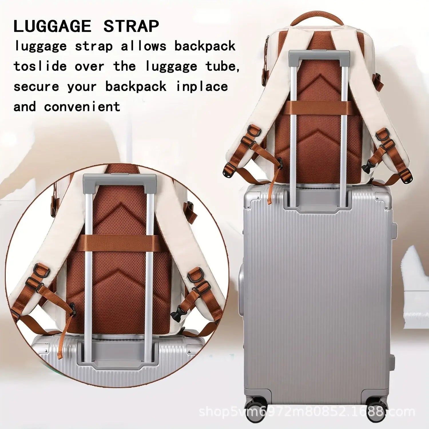 LYVIO Large Capacity Expandable Computer Business Backpack