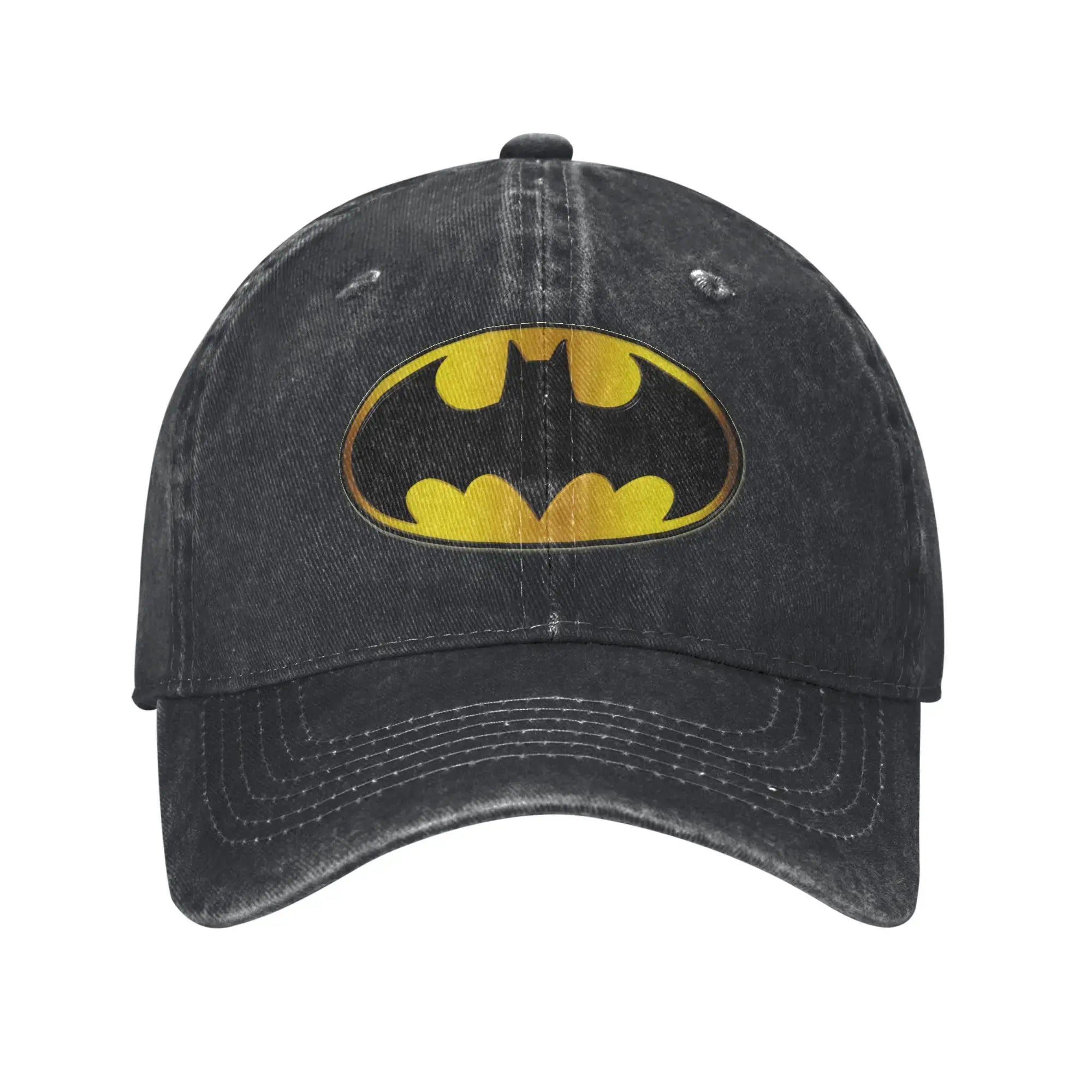 LYVIO Batman Symbol Distressed Washed Baseball Cap