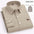  LYVIO Men's White Cotton Oxford Long Sleeve Horse Embroidery Shirt