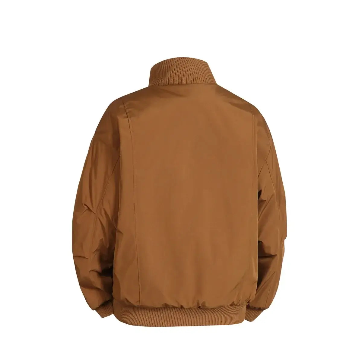 LYVIO Men's American Style Stand Collar Zip-Up Bomber Jacket