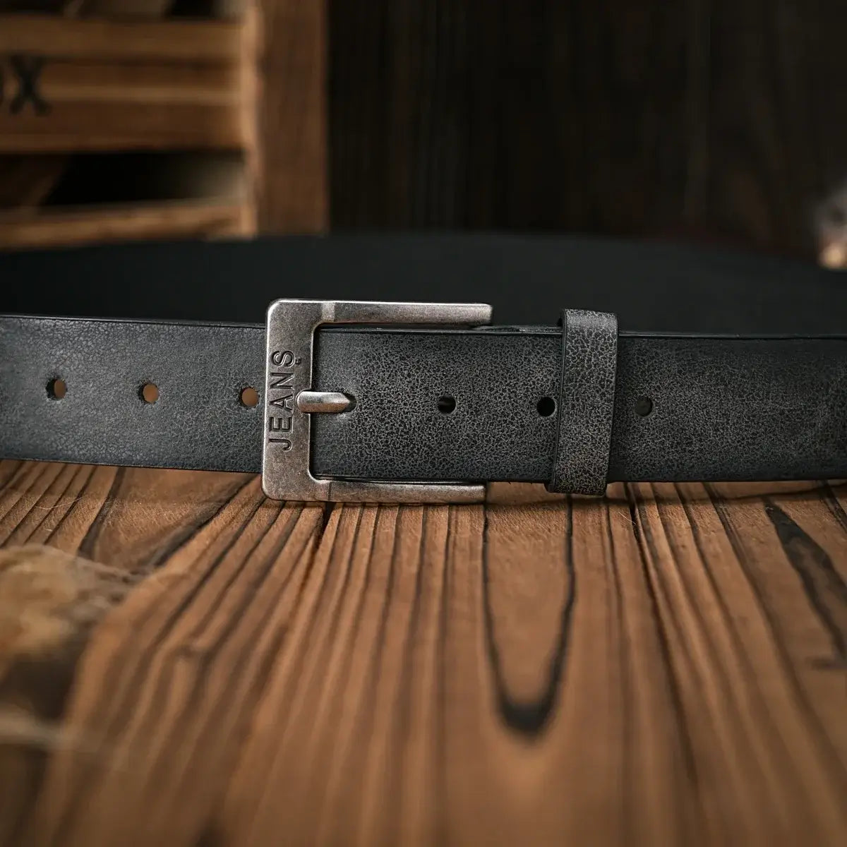 LYVIO Men's Women's Retro Western PU Leather Metal Buckle Belt