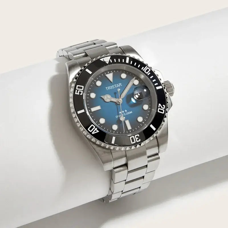 LYVIO Stainless Steel Sapphire Glass Ceramic Bezel Men's Watch