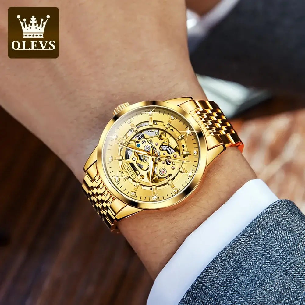 LYVIO OLEVS 9920 Original Skeleton Men's Automatic Watch