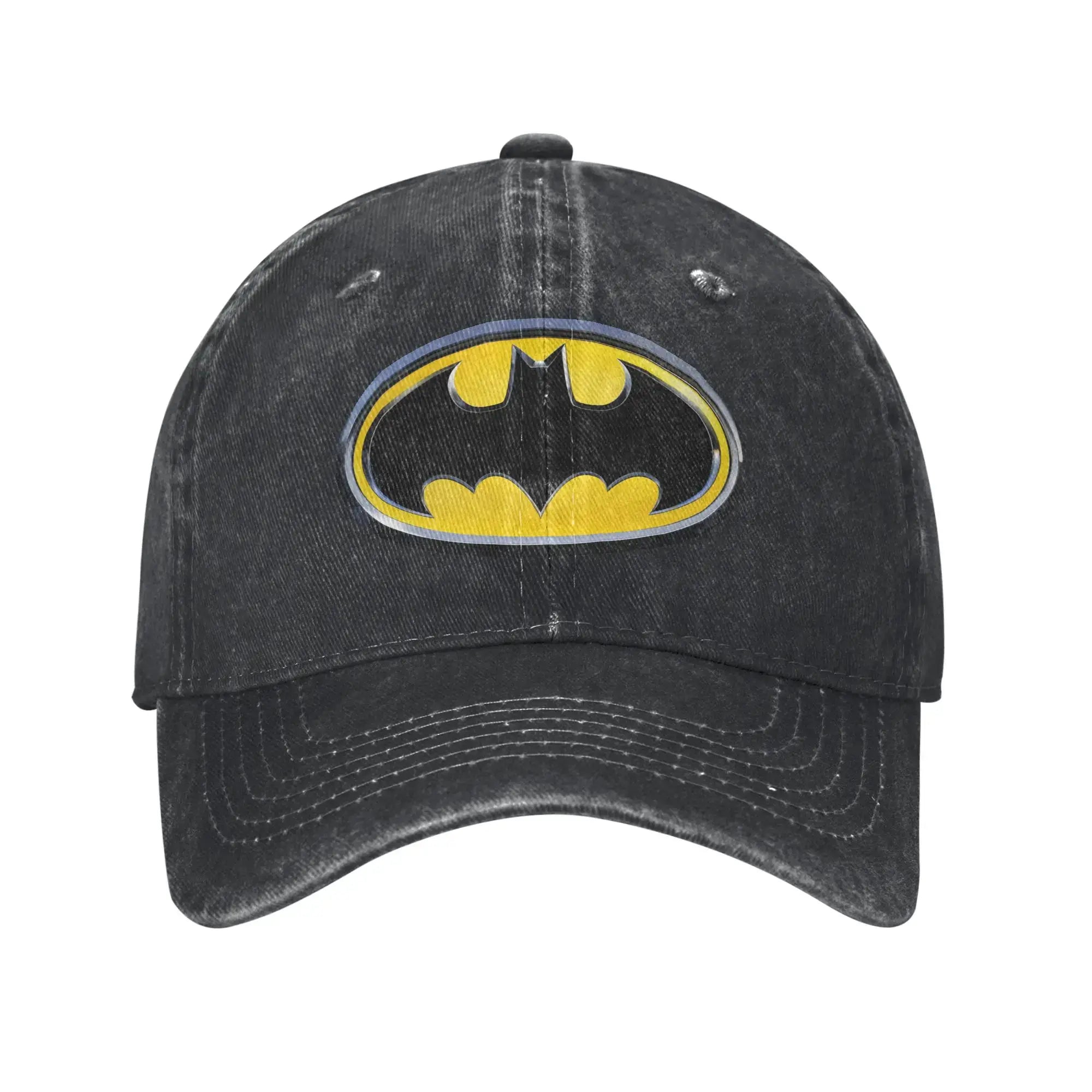 LYVIO Batman Symbol Distressed Washed Baseball Cap