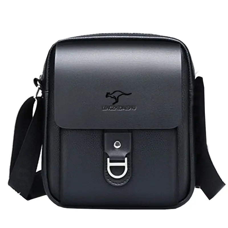 LYVIO Men's Multi-Color Leather Multi-Compartment Crossbody Bag