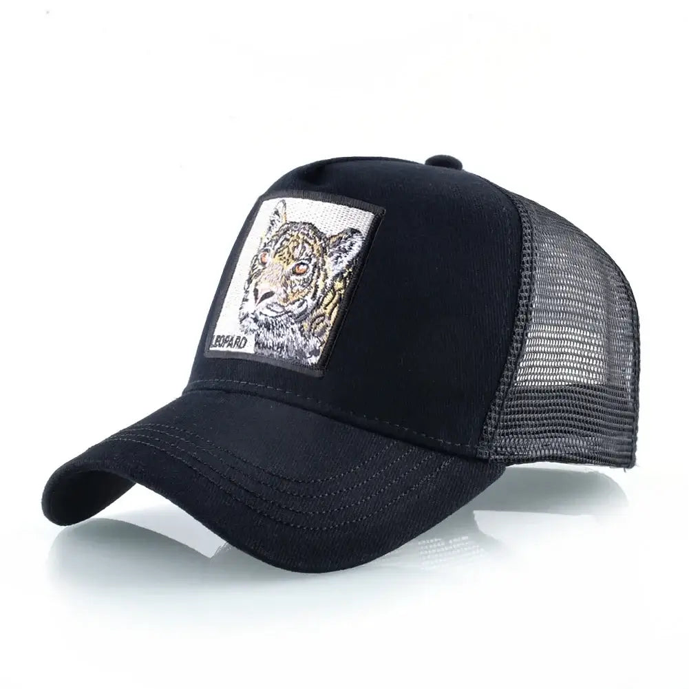 LYVIO Embroidered Goat Patch Adjustable Trucker Baseball Cap