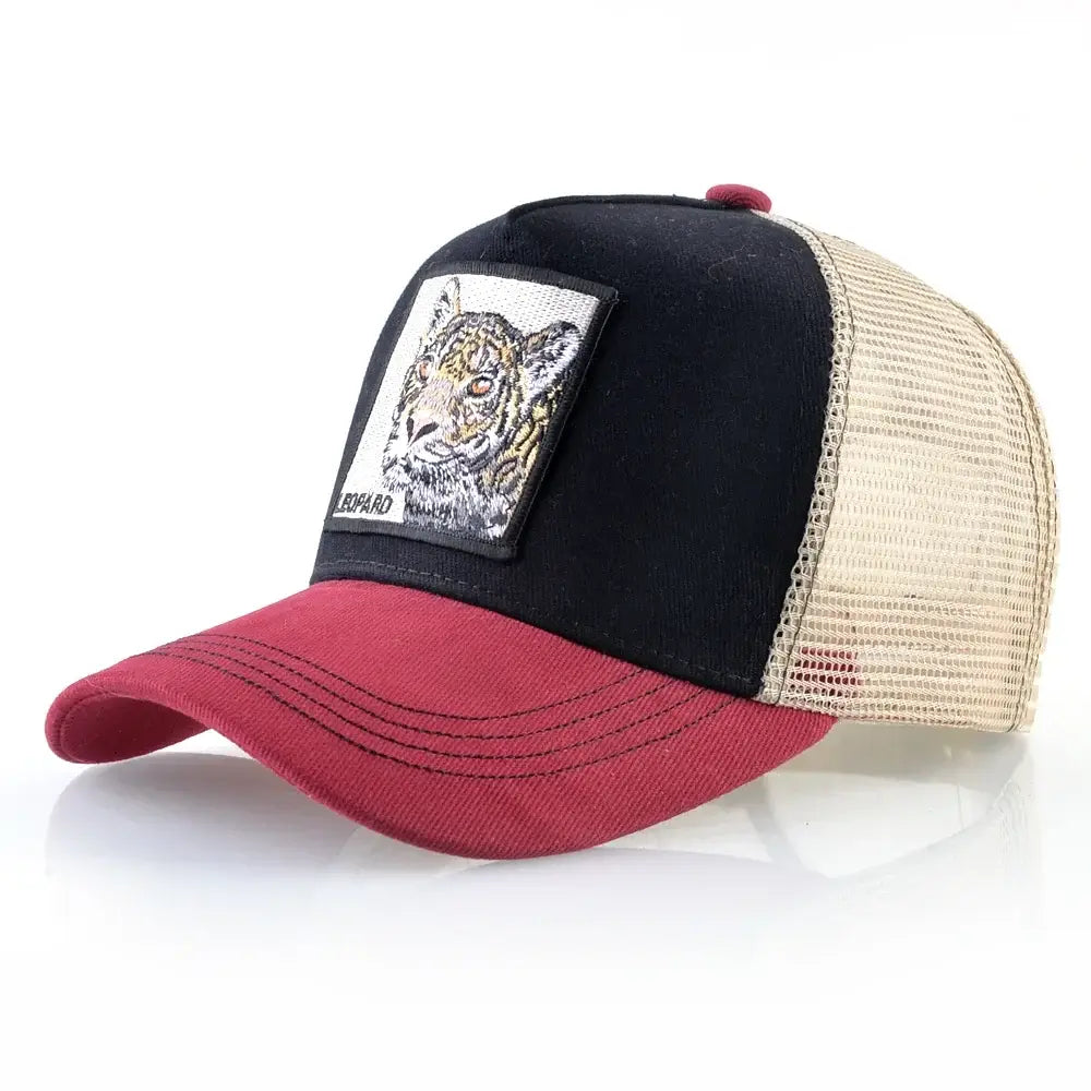 LYVIO Embroidered Goat Patch Adjustable Trucker Baseball Cap