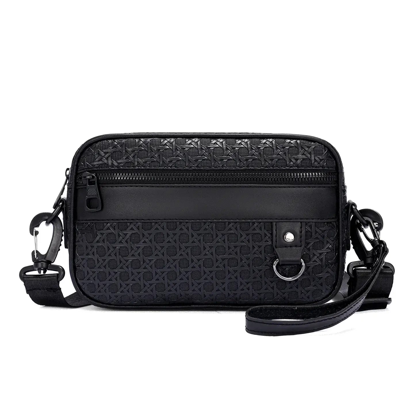 LYVIO Men's Soft PU Leather Business Crossbody Shoulder Bag